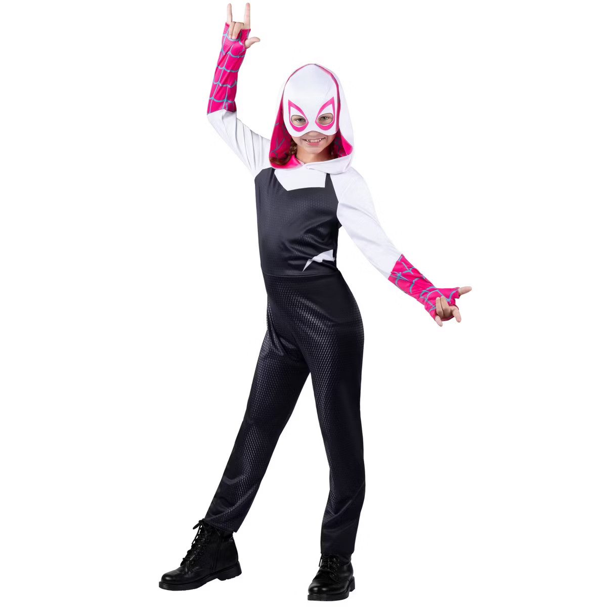 Kids' Marvel Ghost-Spider Gwen Halloween Costume Jumpsuit with Mask | Target