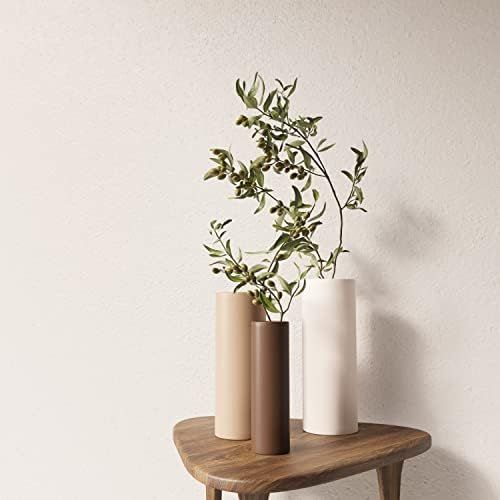 Minimalist Ceramic Flower Vase - Home Decor for Modern Table Shelf Fireplace Bedroom Kitchen Livi... | Amazon (US)