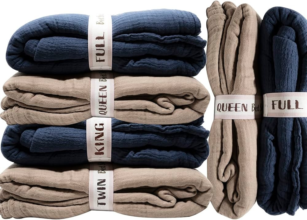Bed Sheet Organizer and Storage Size Label Bands | Sheets Set Organizers for Linen Closet - Label... | Amazon (US)