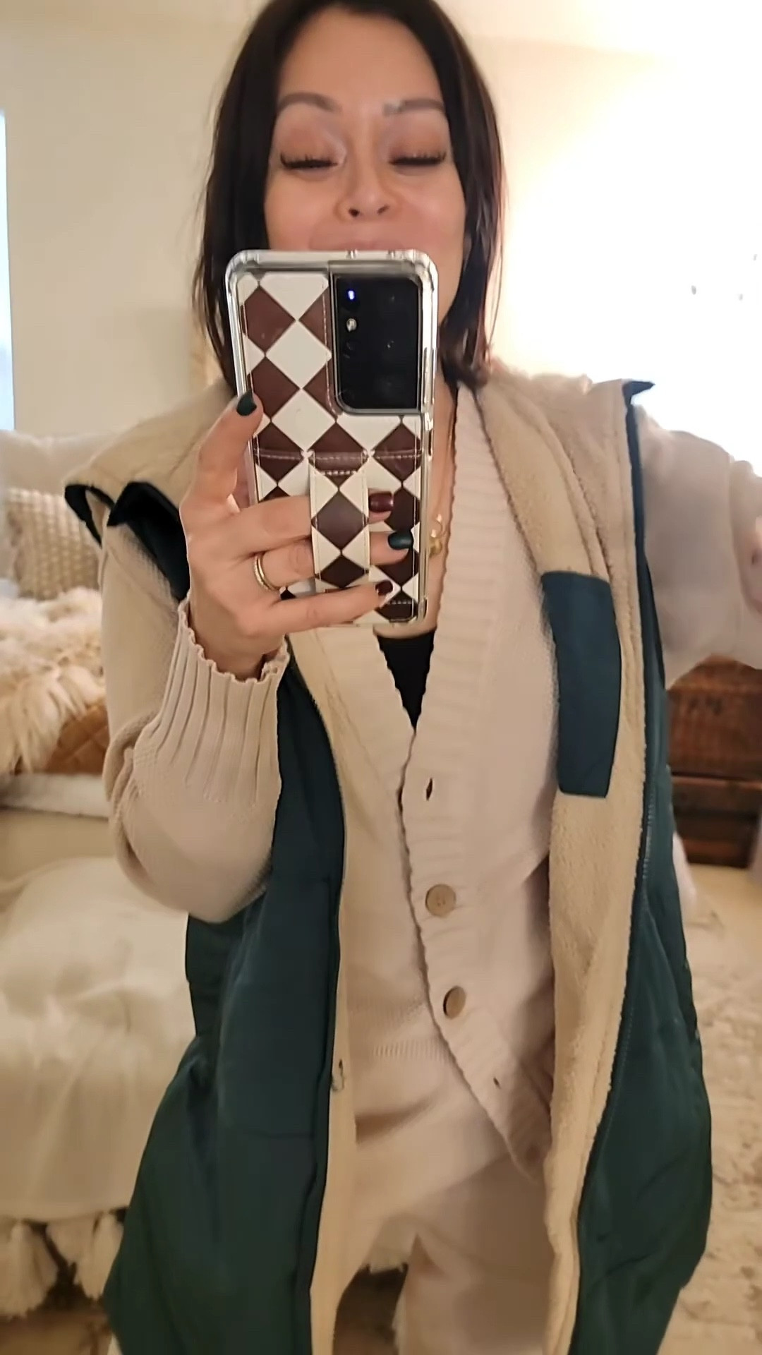 Very comfortable bralette with removable padding. I’m wearing medium. Vest is perfect & it’s reversible! I’m wearing a medium to allow for layering underneath. Set is super comfortable & soft! I’m wearing a size medium. 
#LTKSeasonal
#LTKtravel

#LTKStyleTip #LTKHoliday #LTKCyberWeek