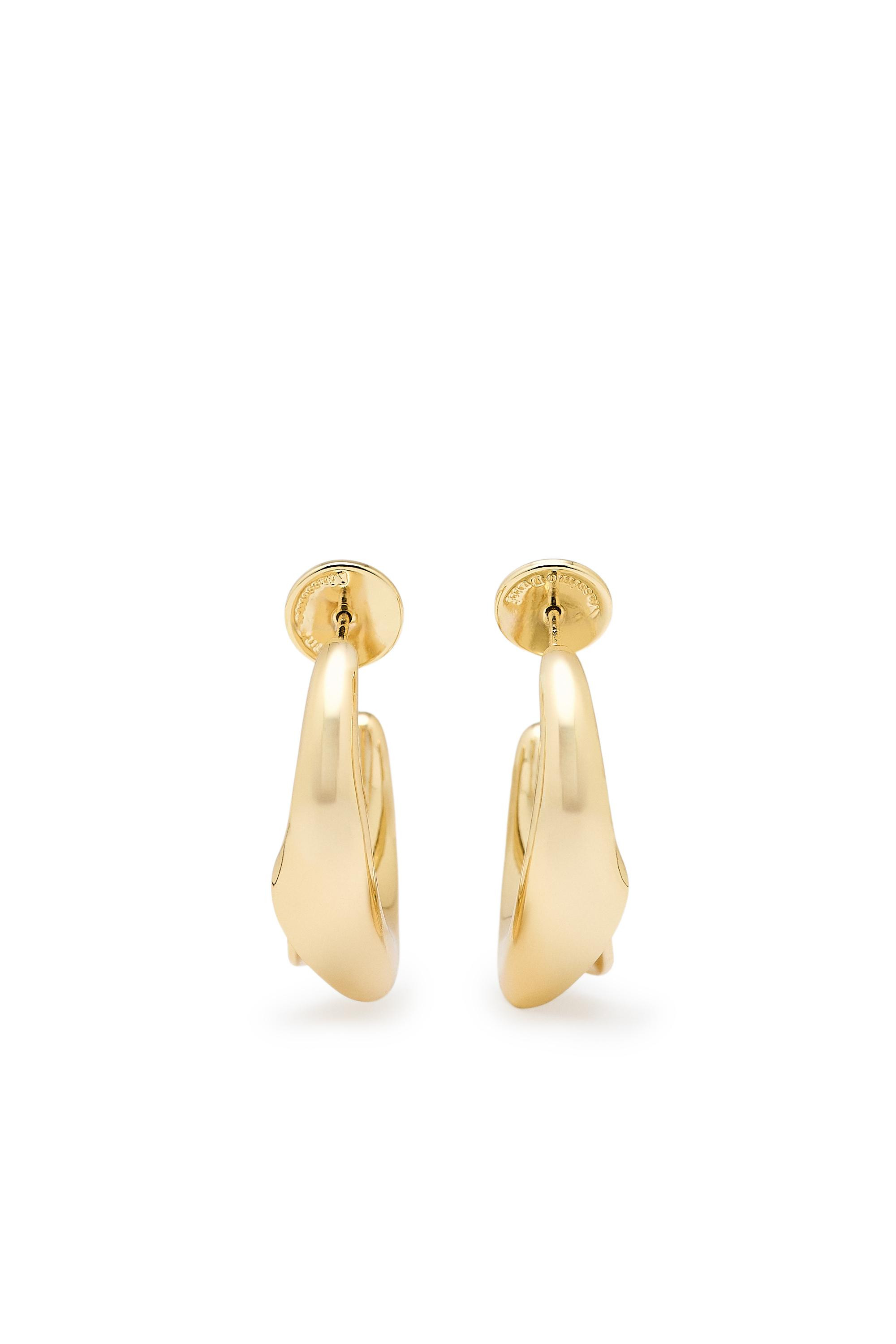 Twist Hoop Earrings - GOLDEN | Massimo Dutti UK