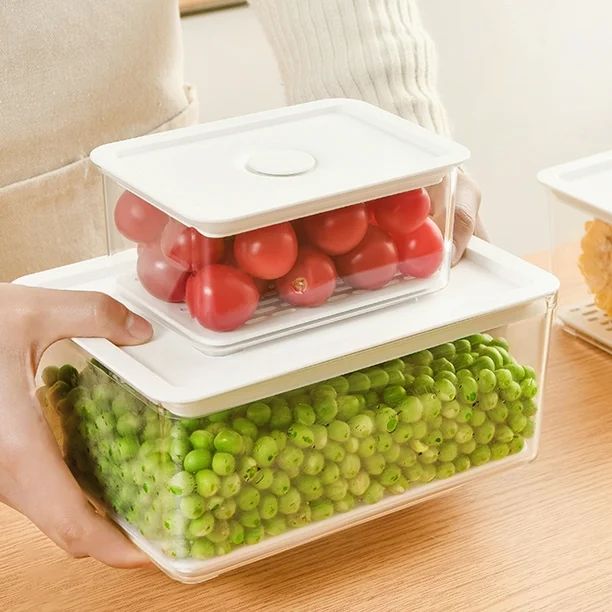 Yirtree Plastic Stackable Food Storage Containers With Vented Lids And Drain Tray For Refrigerato... | Walmart (US)
