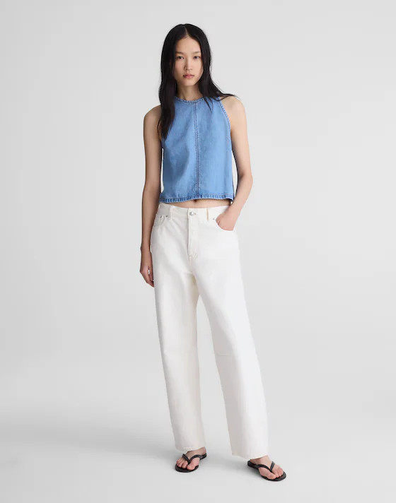 Airy Denim Halter Shell Top | Madewell