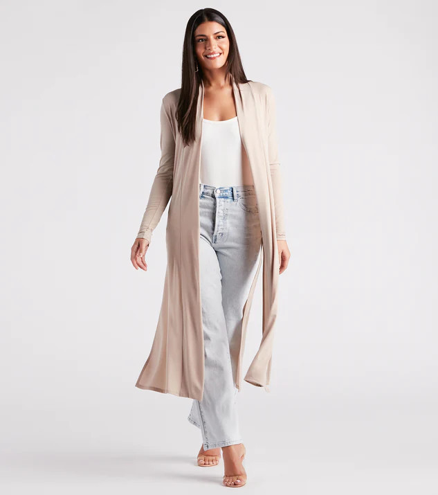 Breezy Chic Tie Waist Duster Kimono | Windsor Stores