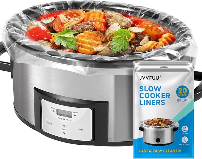 Slow Cooker Liners 3-8 Quart, Cooking Bags Large Size 13"x 21", Slow Cooker Bags Disposable Oval ... | Amazon (US)