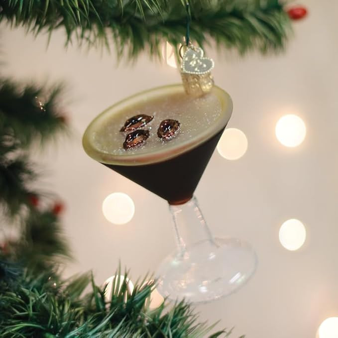 Old World Christmas Espresso Martini Glass Blown Ornament for Christmas Tree, Handcrafted Holiday... | Amazon (US)