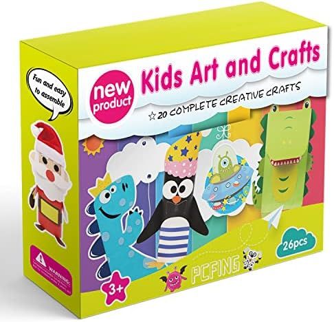 PCFING Arts and Crafts for Kids - 20 All-Inclusive Fun Toddler Craft Box for Kids - All in One Fu... | Amazon (US)