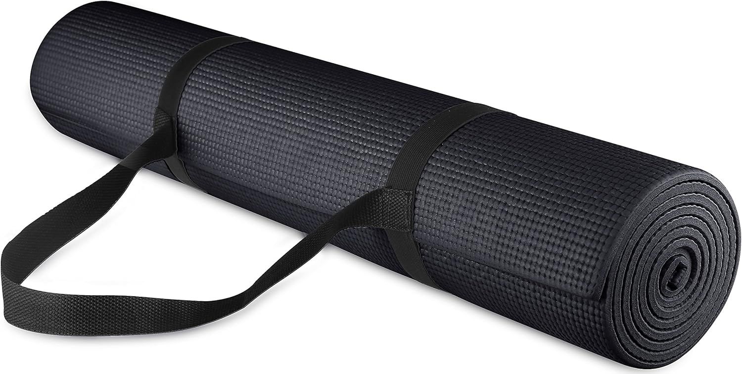 BalanceFrom All Purpose 1/4-Inch High Density Anti-Tear Exercise Yoga Mat with Carrying Strap | Amazon (US)