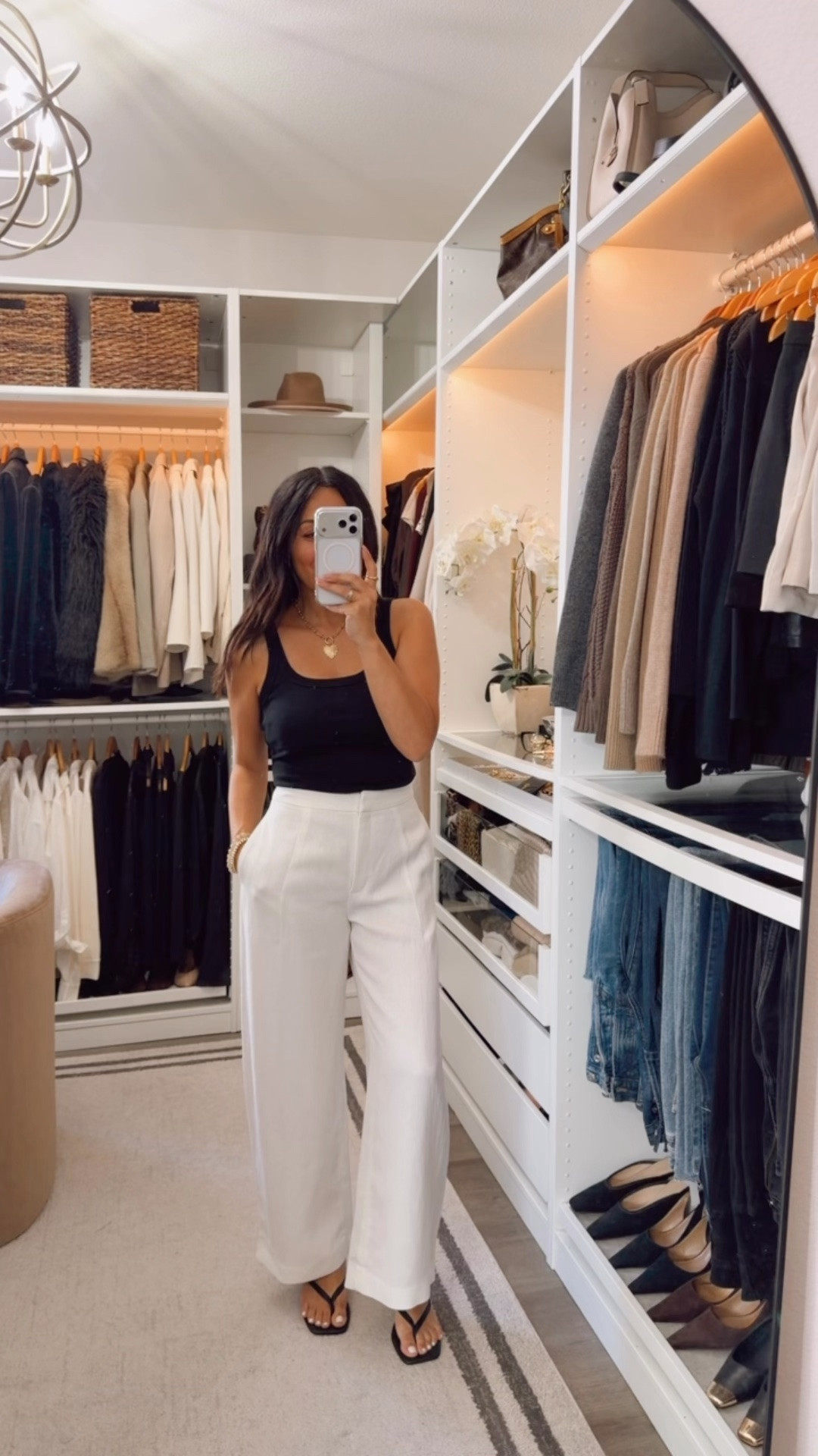 White linen pants are 🔥- I sized down one to have them sit on my waist. Do your true size if you want them slouchy/on your hips.

#LTKOver40 #LTKootd