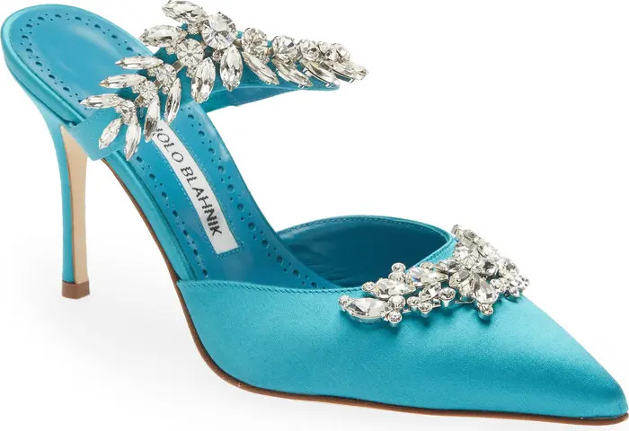 Lurum Crystal Leaf Pointed Toe Mule | Nordstrom