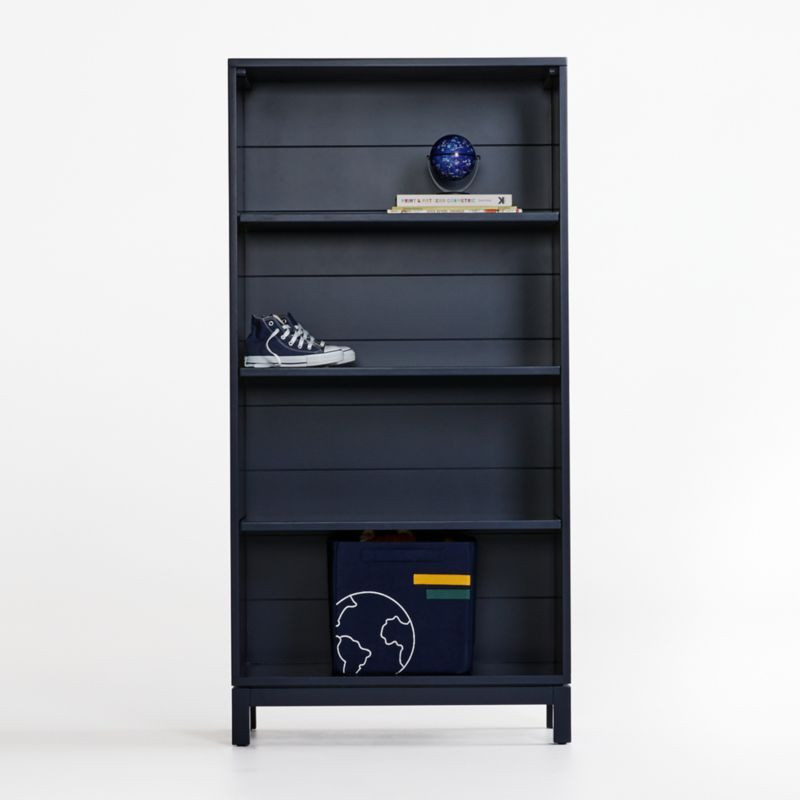 Parke Navy Blue Bookcase + Reviews | Crate and Barrel | Crate & Barrel