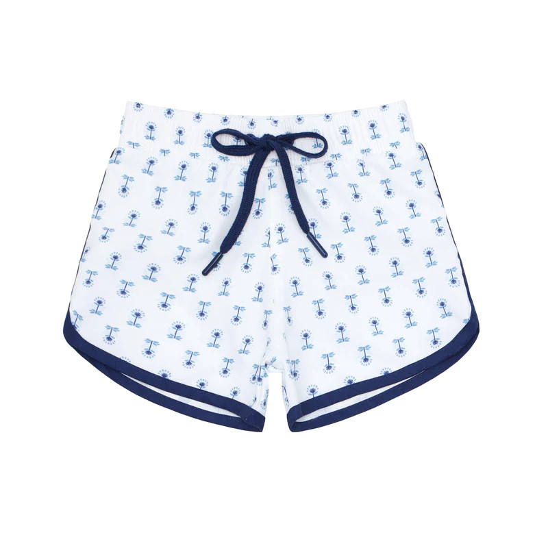 minnow x petite plume boys botanical block print boardie | minnow