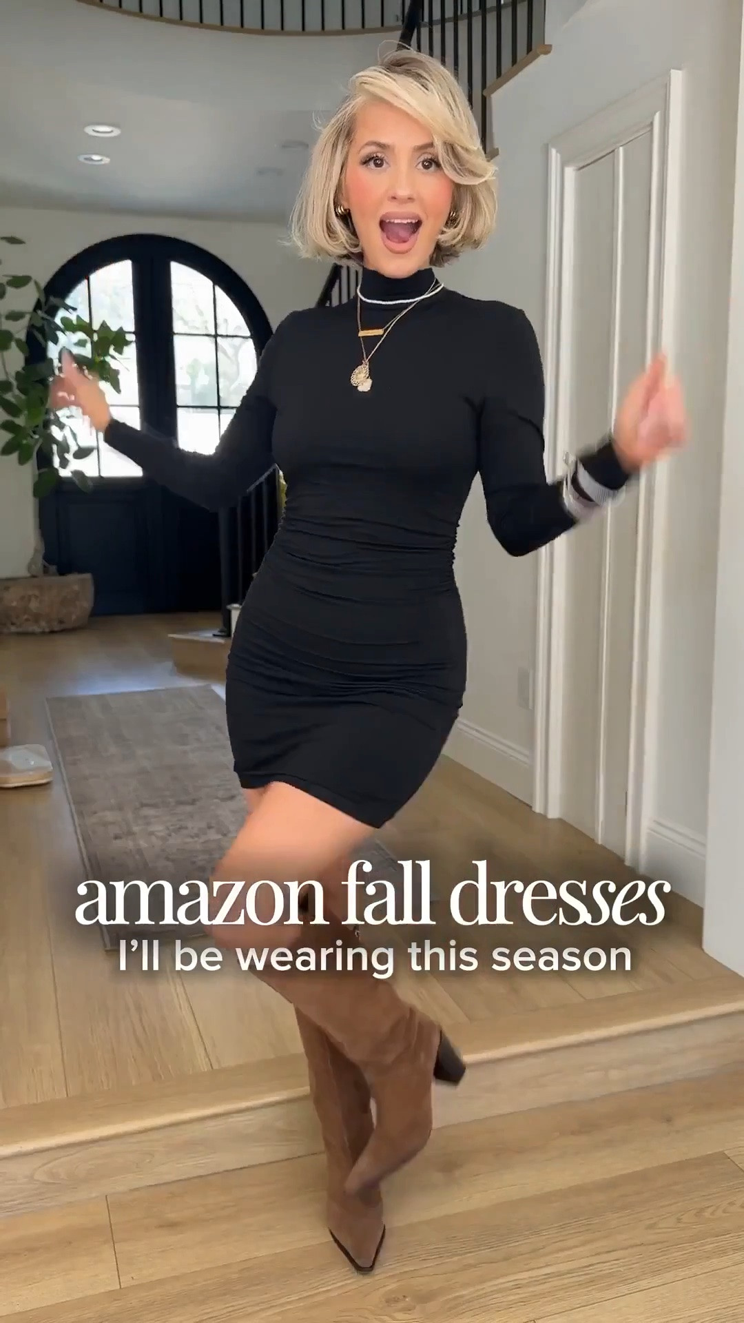 Amazon fall dresses I’ll be wearing ON REPEAT 😎🖤 

Wearing a small on everything! 
The black and white button dress — I cinched the waist by using the clip linked below!

 Amazon fall dresses for every occasion 🍂 From casual everyday looks and work outfits to date night, church, brunch, Thanksgiving and holiday plans—these are versatile fall wardrobe staples you can style now and wear straight into winter.

Amazon fall dresses, fall outfit ideas, casual fall dresses, sweater dresses, knit dresses, transitional fall outfits, fall wardrobe staples, everyday dresses, work dresses, date night dresses, church dresses, brunch outfits, fall wedding guest dresses, Thanksgiving outfit ideas, family photo outfits, holiday dresses, layering pieces, fall-to-winter outfits, versatile dresses, affordable fall fashion, Amazon fashion finds.

#LTKgrwm #LTKootd #LTKSeasonal