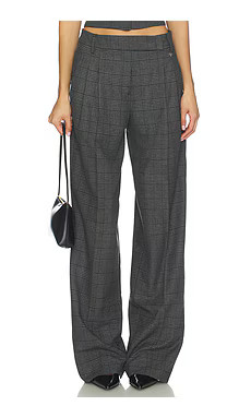 Aniye By Daliah Baggy Pant in Stone Check from Revolve.com | Revolve Clothing (Global)