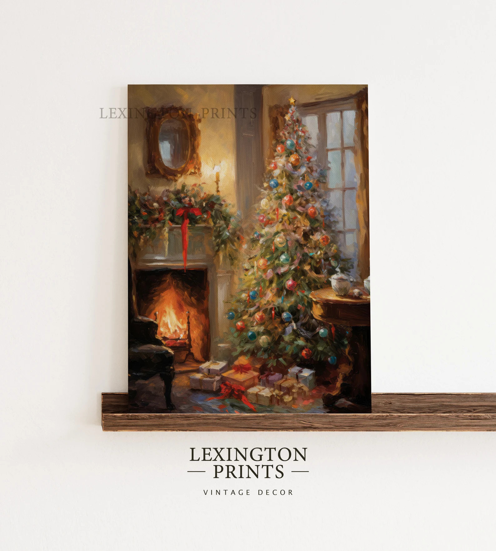 Vintage Christmas Wall Art Christmas Tree Printable Christmas - Etsy | Etsy (US)