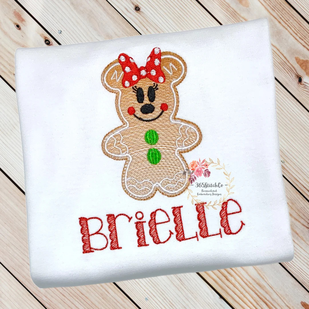 Minnie Mouse Christmas Shirt Minnie Gingerbread Shirt Girls - Etsy | Etsy (US)