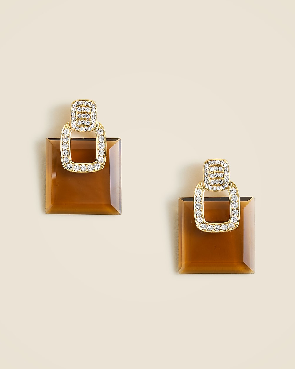 Square gemstone stud earrings | J. Crew US