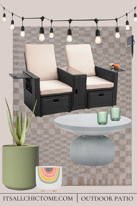 Wayfair outdoor patio refresh for small apartment balcony- wicker loveseat can also be a lounge and has tons of storage! @wayfair #wayfair #wayfairpartner

#LTKHome