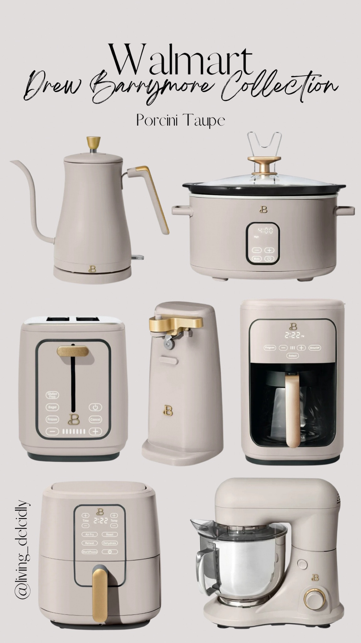 Drew Barrymore has a new color for her Beautiful collection — Porcini Taupe✨Absolutely gorgeous!!

Walmart Finds | Small Kitchen Appliances

#LTKhome