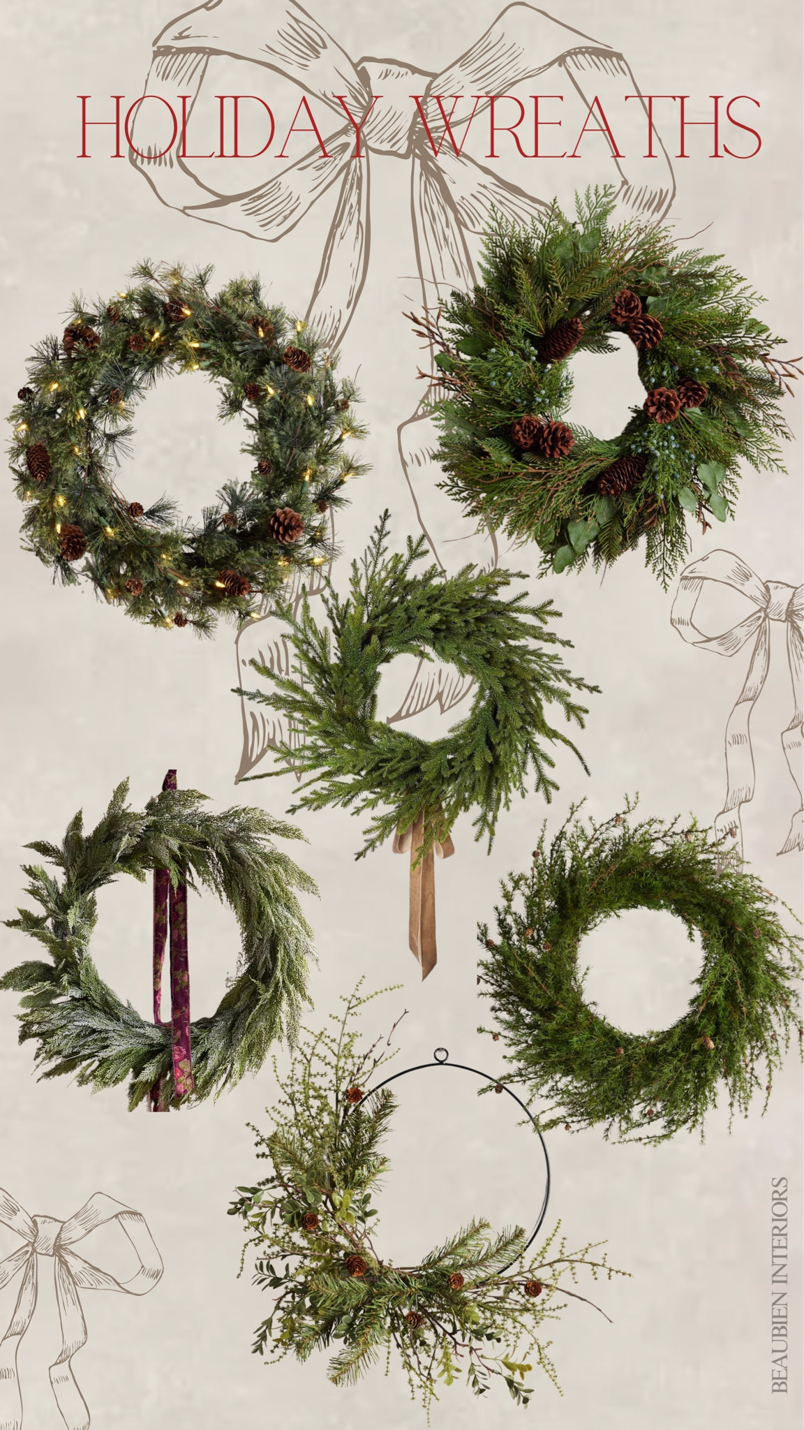 Holiday Wreaths! #beaubieninteriors

#LTKhome 

#LTKHoliday #LTKSeasonal