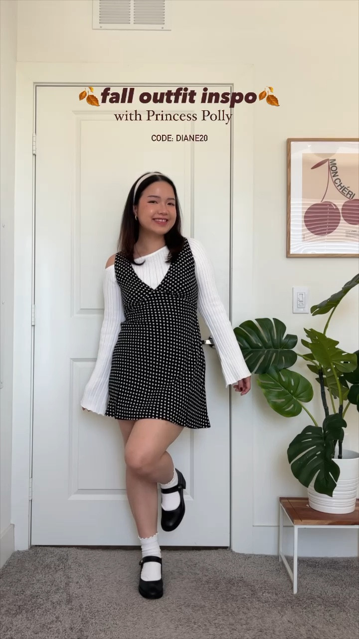 fall outfit inspo with Princess Polly🍂

Sizing details
Polka dot dress - size 4
White off-shoulder top - size 6
Brown leather jacket - size 4
Brown patterned mini skirt - size 4
Red crop tee - size 6
Dark blue jeans - size 6
Burgundy off shoulder - size 6
Black mini skirt - size 6
Lavender oversized hoodie - size 6

🏷️ casual fall outfit ideas, fall fashion aesthetic, leather motor jacket, mini skirt outfit inspo, chic fall style, autumn fashion, autumn outfits, cozy fall style #LTKFind

#LTKstyletip #LTKHolidaySale #LTKVideo