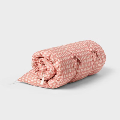 Printed Lounge Pillow Block Print Rose - Threshold™ | Target