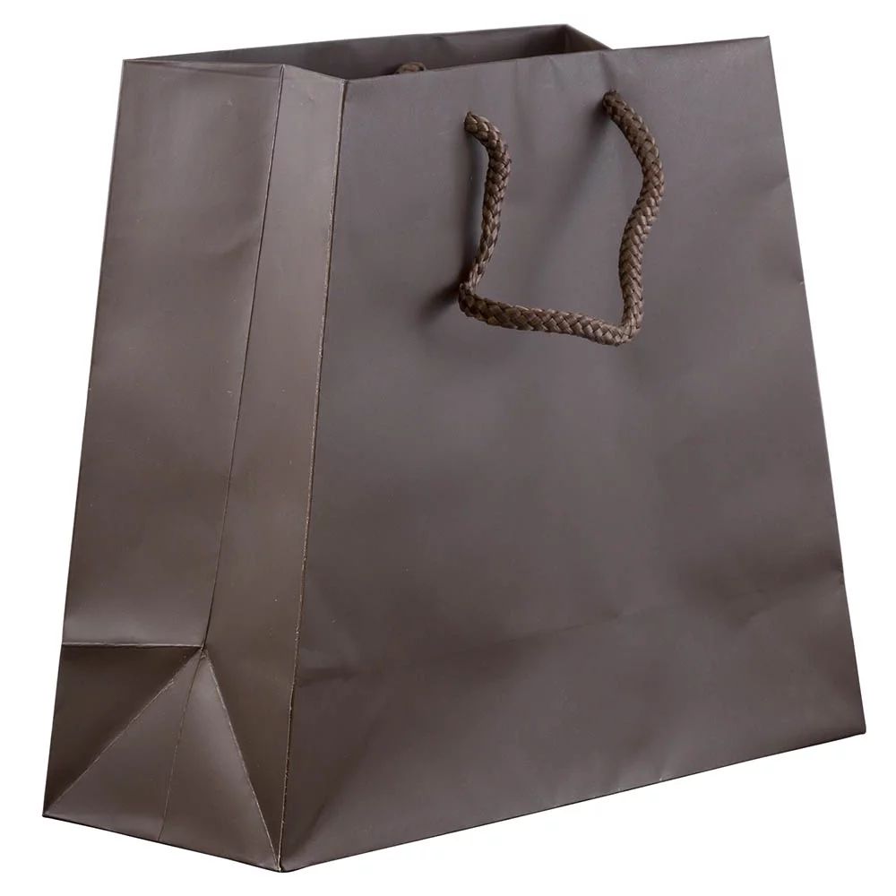 JAM Paper Matte Chocolate Brown Gift Bags, 7.5 x 4 x 8.75, 1/Pack | Walmart (US)