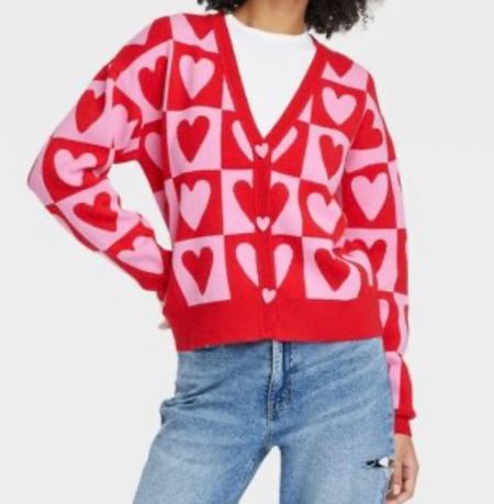 The cutest red and pink heart cardigan is finally online at Target! Valentine’s Day outfit! Valentine’s Day sweaters!! Target Valentine’s Day!! 

#LTKSeasonal