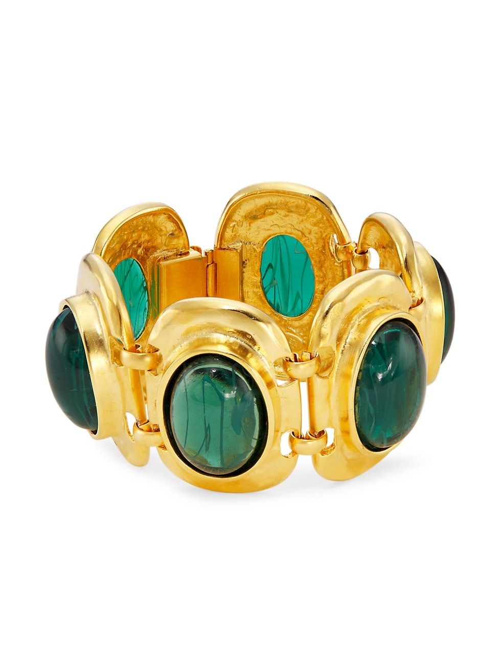 Faux Emerald Goldtone Bracelet | Saks Fifth Avenue