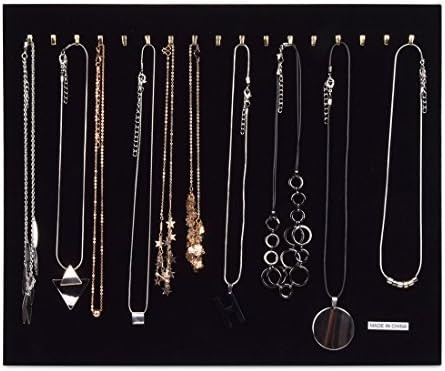Hotusi Black Velvet Necklace Bracelet Chain Jewelry Display Holder Stand Organizer(Holds up to 17... | Amazon (CA)