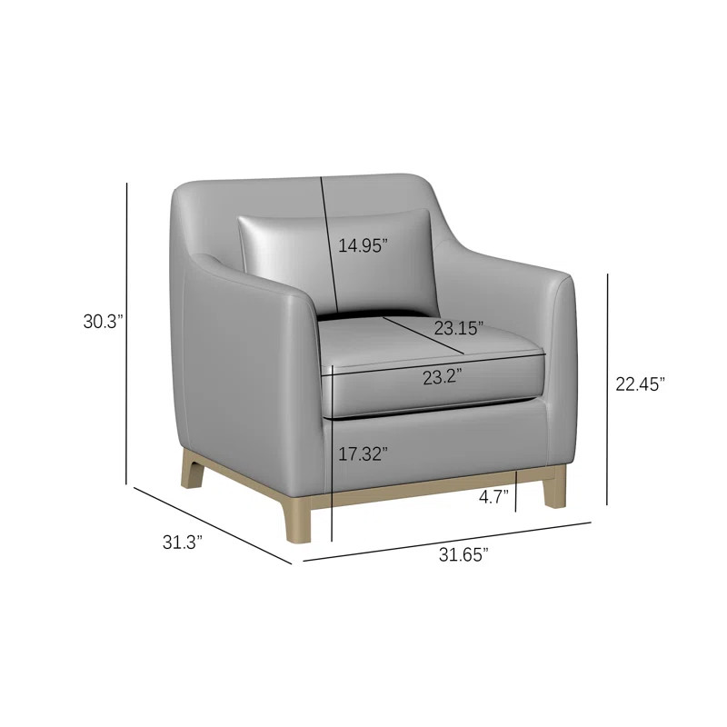 Congdon Faux Leather Armchair | Wayfair North America