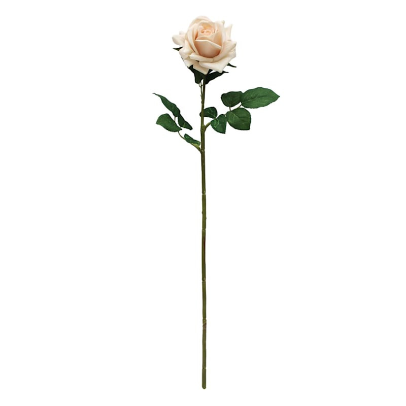 Soft Pink Real Touch Rose Floral Pick, 25.6" | At Home