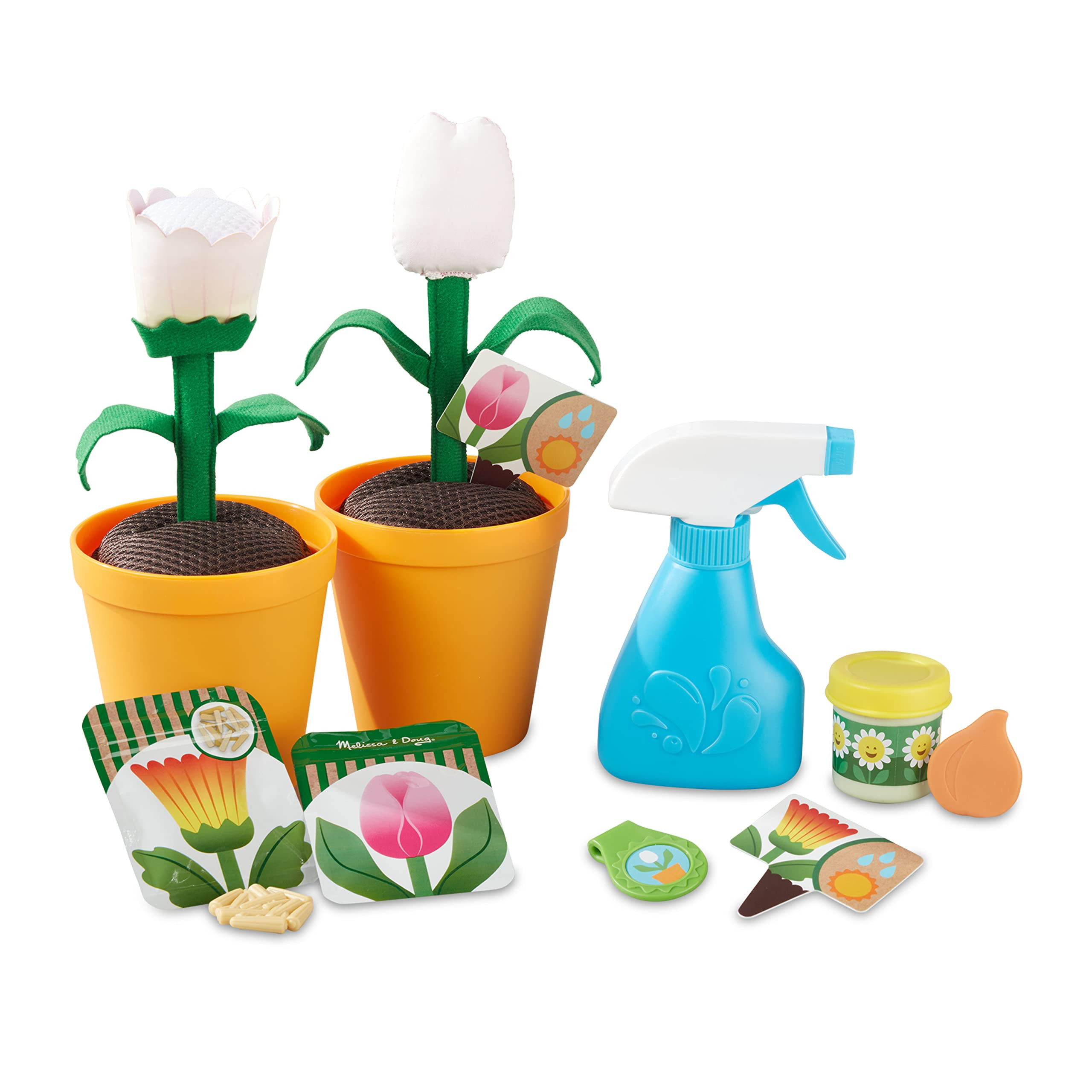 Melissa & Doug Let’s Explore Flower Gardening Play Set with Color-Changing Flowers (16 Pieces) | Amazon (US)