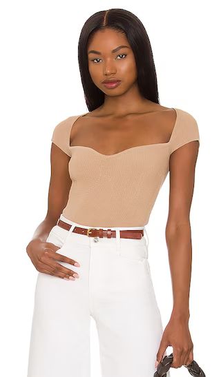 Rachelle Knit Top in Nude | Revolve Clothing (Global)