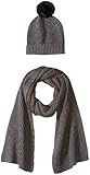 Amazon Essentials Women's Pom Knit Hat and Scarf Set, Dark Grey Heather, One Size | Amazon (US)