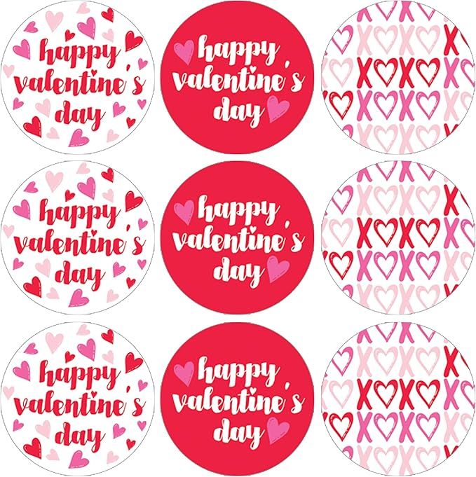 Valentine's Day Candy Favor Stickers for Kids - Classroom Party Labels - 180 Labels | Amazon (US)
