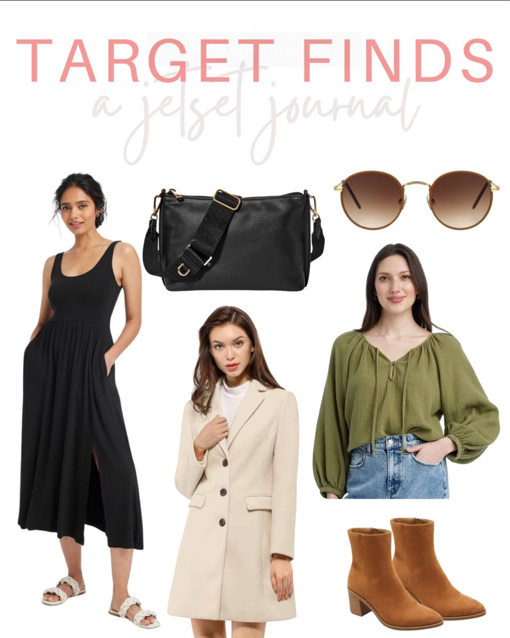 See what’s popular at Target this week!
#stylishsunglasses #functionalbag #neutralbooties #fallfashion #trenchcoat #cutetop #affordablefinds #blackdress

#LTKStyleTip #LTKU #LTKSeasonal