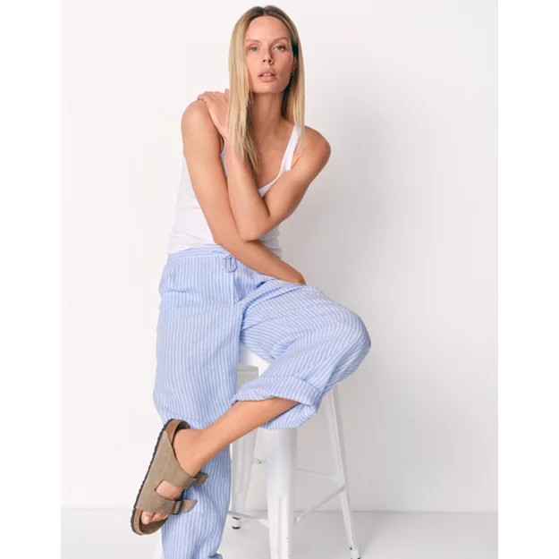 Linen Wide Drawstring Trousers | Trousers & Leggings | The  White Company | The White Company UK & ROW