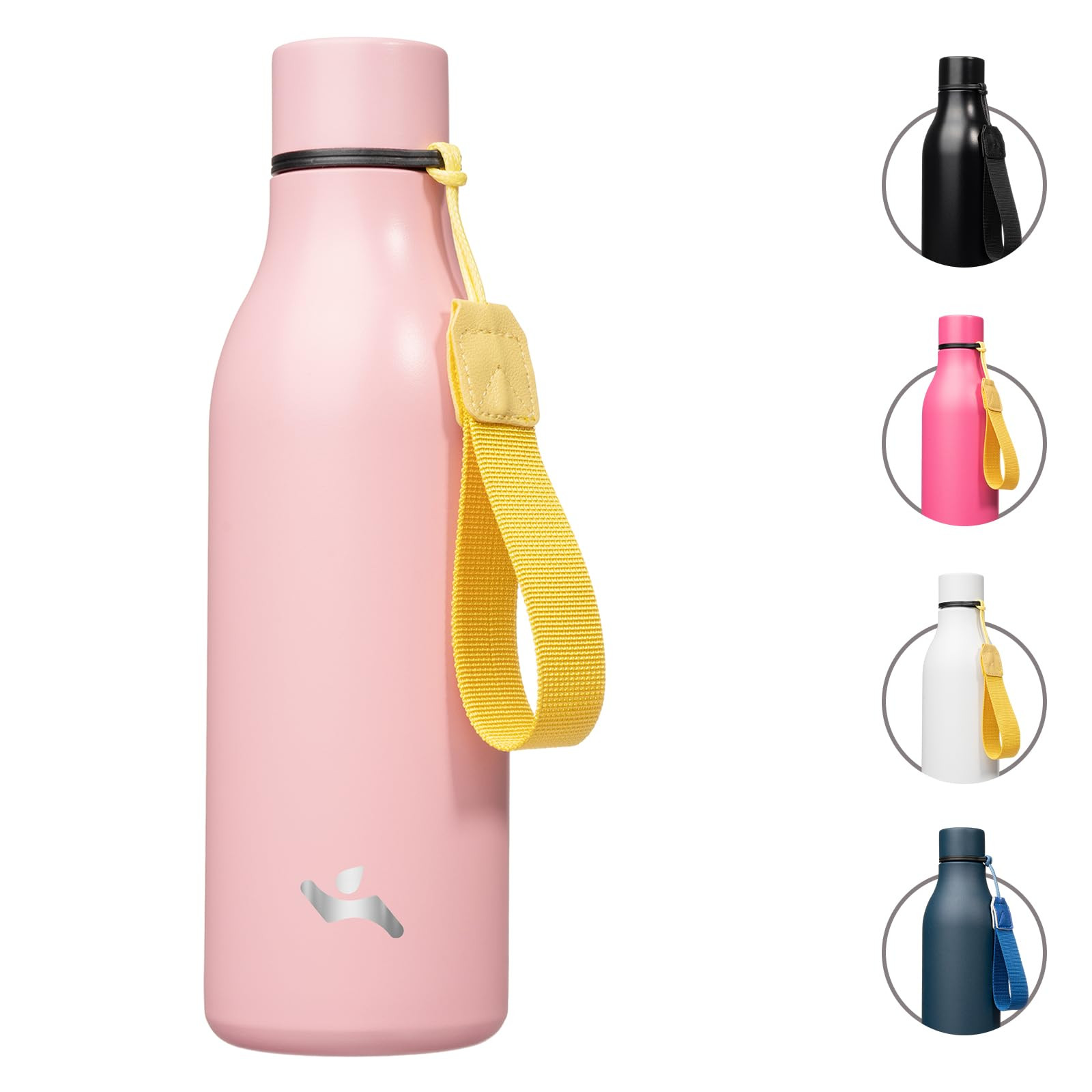 Insulated Water Bottle with Strap,18 oz Double Wall Stainless Steel Vacuum Bottles Metal Water Fl... | Amazon (US)