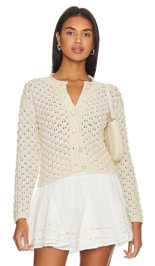 Francie Cardigan in Ivory | Revolve Clothing (Global)