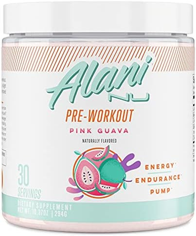 Alani Nu Pre-Workout Supplement Powder for Energy, Endurance, and Pump, Pink Guava, 30 Servings | Amazon (US)