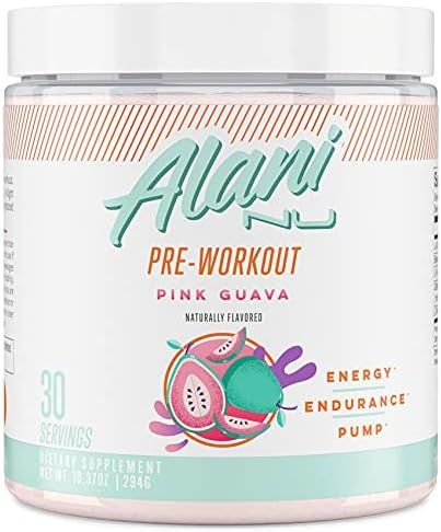 Alani Nu Pre-Workout Supplement Powder for Energy, Endurance, and Pump, Pink Guava, 30 Servings | Amazon (US)