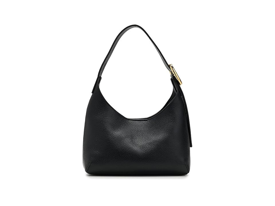 Madewell Puffy Buckle Shoulder Backpack Women's Bags True Black, Cotton/Leather | Zappos