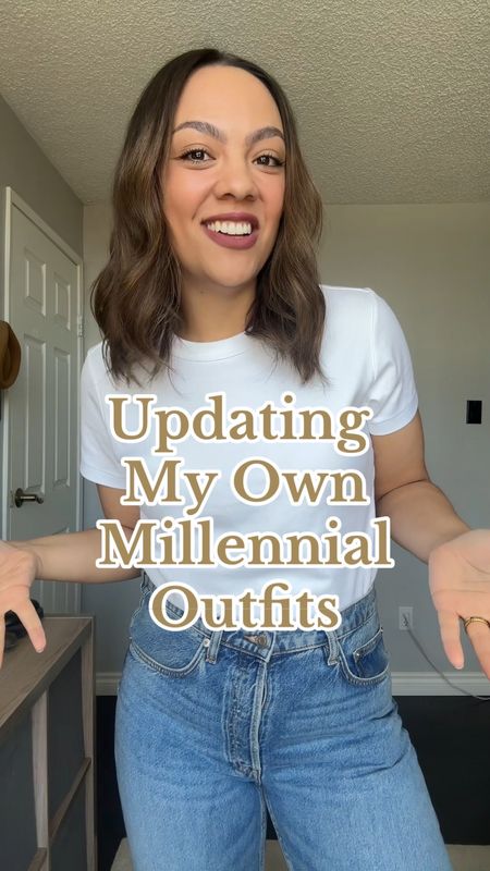 Updating my own millennial outfits!

Outfit one: 
-Fabrique faux leather jacket in a size medium
-Ganni Gray plaid skirt in a size 40
-Uniqlo white T-shirt in a size large
-Steve Madden pointed buckled flats in black
-Arket mini Crossbody bag in black
-Celine Triomphe sunglasses in black acetate 

Outfit two: 
-Aritzia pink off the shoulder long sleeve top in a size medium
-Gap light wide leg jeans, similar options linked
-Reformation silver heeled slingbacks
-Ganni silver shoulder bag

Outfit three: 
-Arket medium wash straight leg jeans in a size 29
-H&M balloon sleeved black top in a size medium
-Steve Madden pointed buckled flats in black
-Ganni silver shoulder bag
-Celine Triomphe rounded sunglasses in black acetate




#LTKsummer #LTKcanada #LTKstyletip