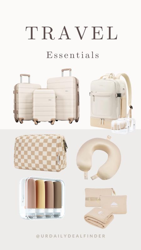 Travel essentials on beige tones, vanilla tones travel must haves!!

Suitcase for travel, backpack for travel

Follow my IG stories for daily deals finds! @urdailydealfinder

#LTKtravel #LTKitbag #LTKfindsunder100