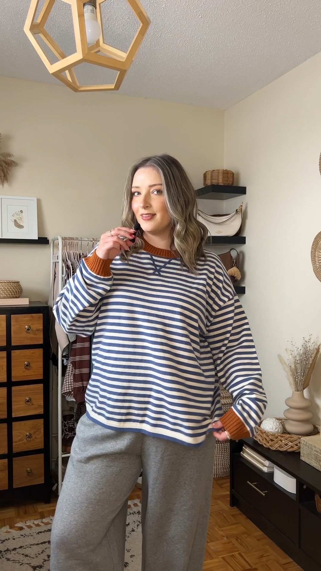 The cutest striped sweater from aerie! So soft and TTS, wearing L. Also wearing L in the sweatpants 


#LTKstyletip #LTKmidsize #LTKwinter