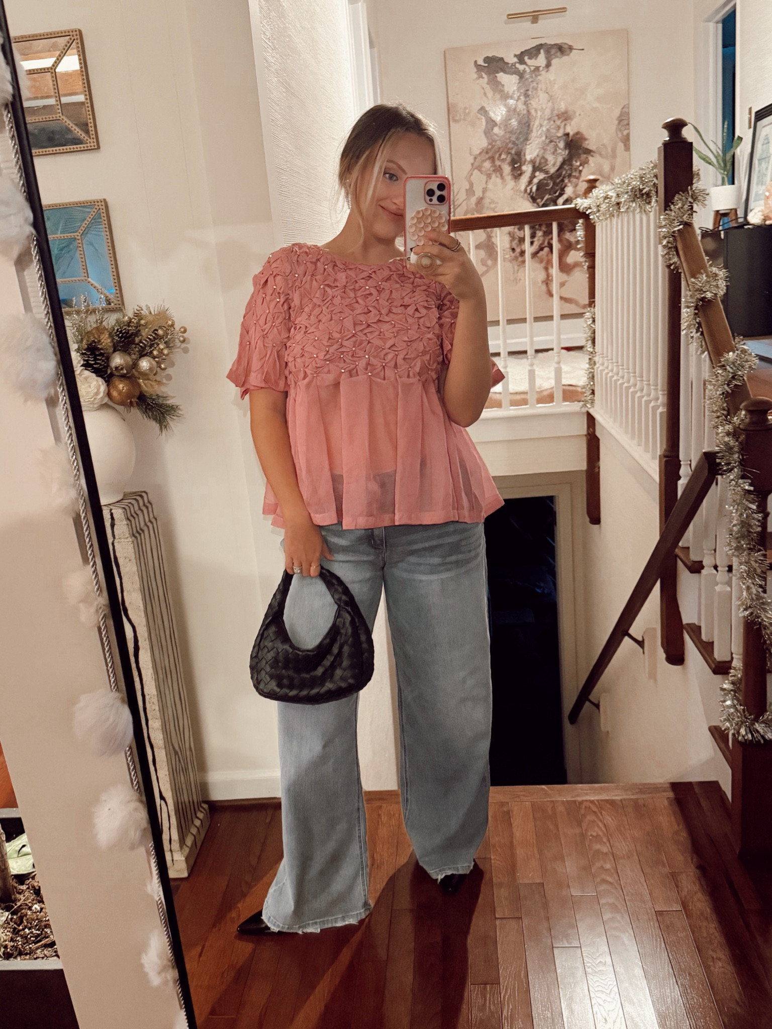 Pink rhinestone top is on clearance with an extra half off right now!! 

#LTKHoliday #LTKSaleAlert #LTKCyberWeek