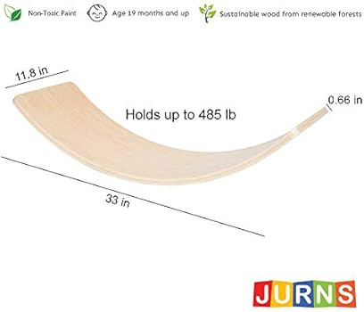 Wooden Wobble Balance Board for Kids - Montessori Early Learning Curvy Board for Toddlers - Curve... | Amazon (US)