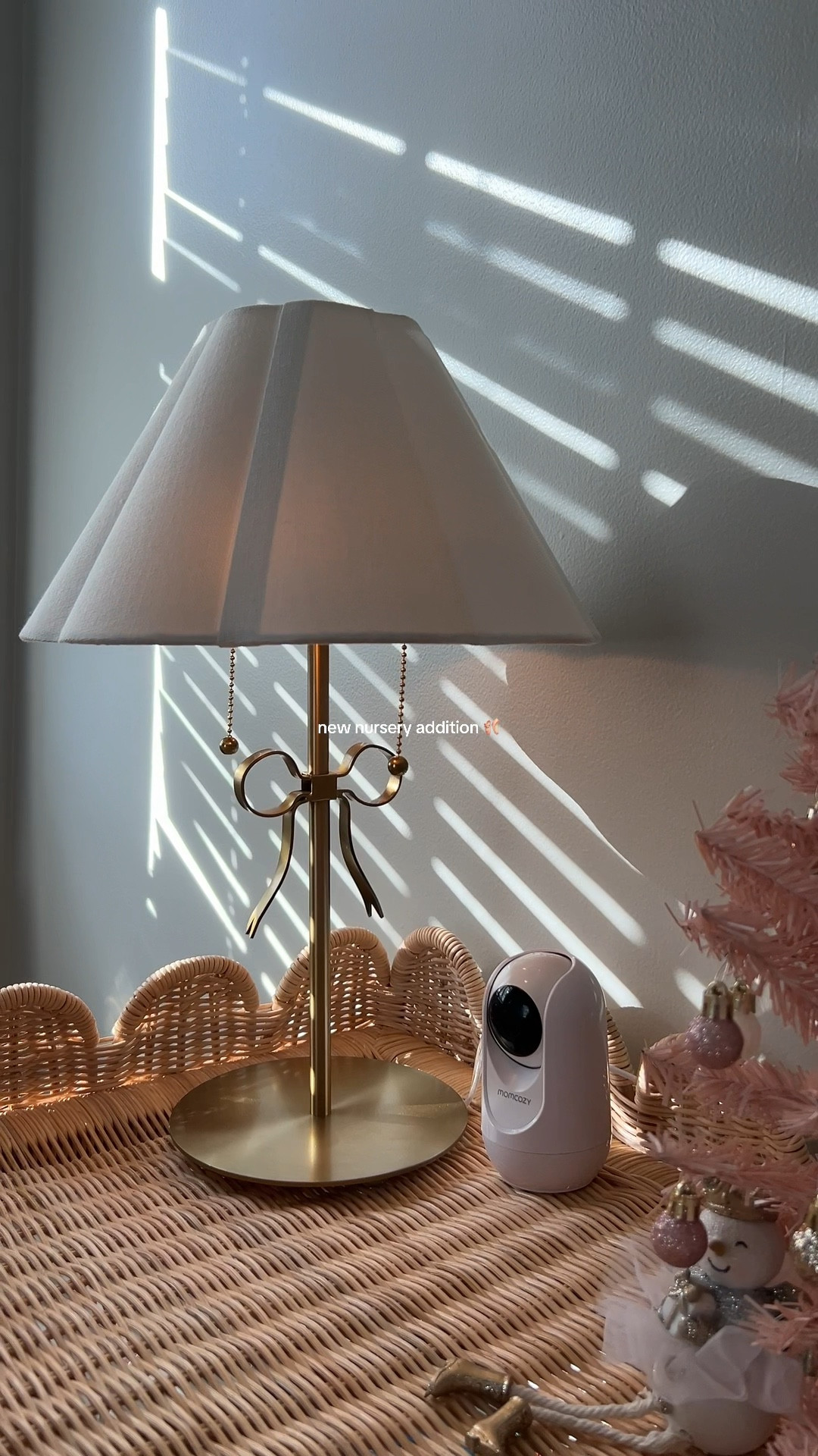 Girl nursery bow lamp baby nightstand 

#LTKHoliday #LTKBaby #LTKmomlife