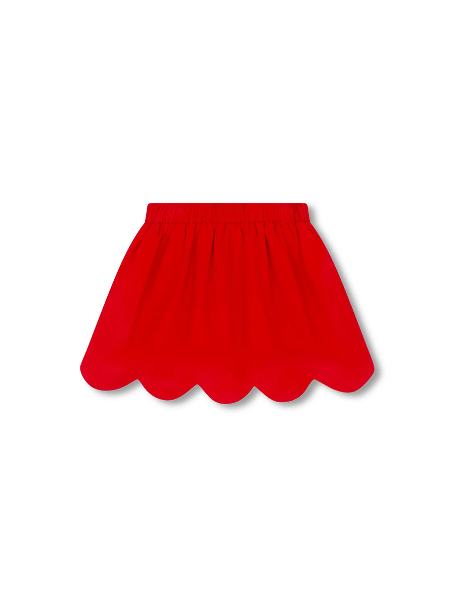 Susie Scallop Skirt -  High Point Red Corduroy | Lullaby Set